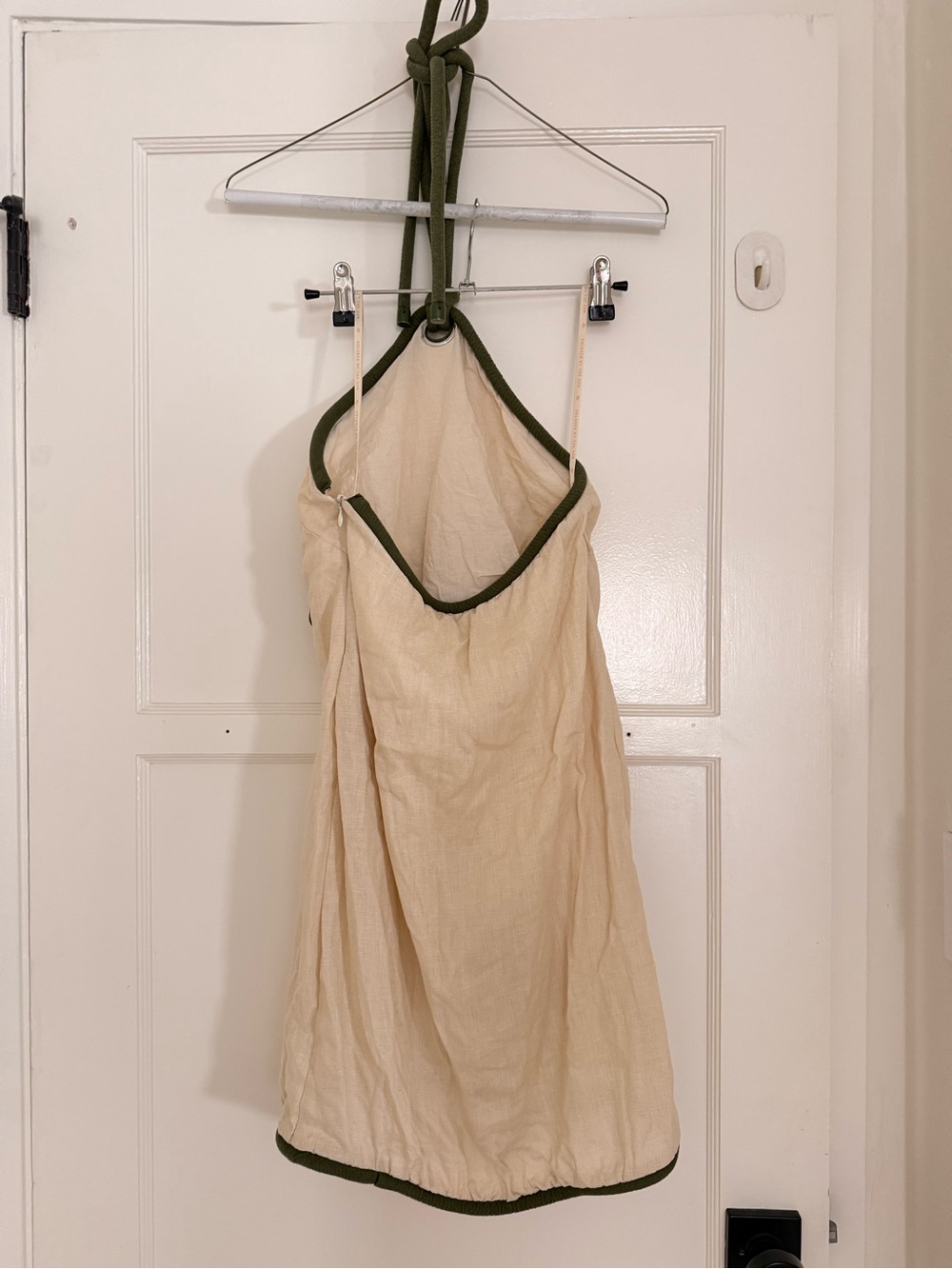 Farm Rio Sand Coconut Embroidery Halter Neck Mini Dress - Picture 6 of 7